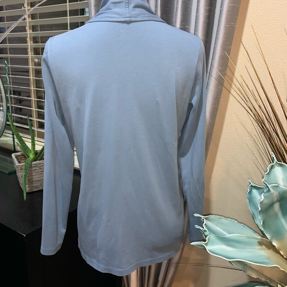 L.L.Bean blue cotton cardigan - Picture 6 of 14